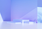Abstract podium background, mockup for product showcase studio. 3d rendering illustration. Premium Photo
