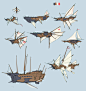 Fantasy Islands, Neil Richards : My love of flying ships and floating islands has no bounds.
Copyright Jagex.
I used blender for a mockup of the little flying ship after designing it, the rest is all drawn/painted 2D.