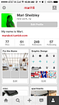 Pinterest iPhone user profiles screenshot