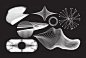 复古未来派蒸汽波几何抽象数学多维扭曲科学图形素材 100+ Abstract Vector Shapes :  