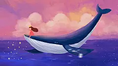 唯美手绘梦幻女孩插画手机壁纸APP插图UI界面海报背景PSD设计素材-淘宝网