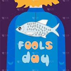 贺卡,愚人节,可爱的,传统,传统节日,奇异的,节日,小丑,讽刺