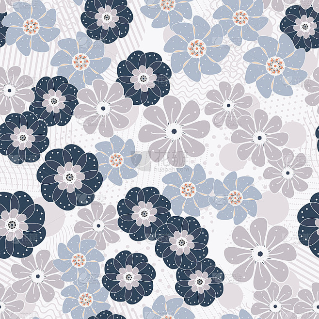 Universal floral seamless pattern graphic design