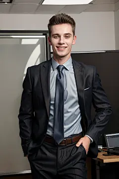 现代商业写字楼室内职业男性摄影图片