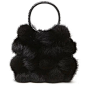 - Anteprima Wirebag Pom Pom nero fur wirebag