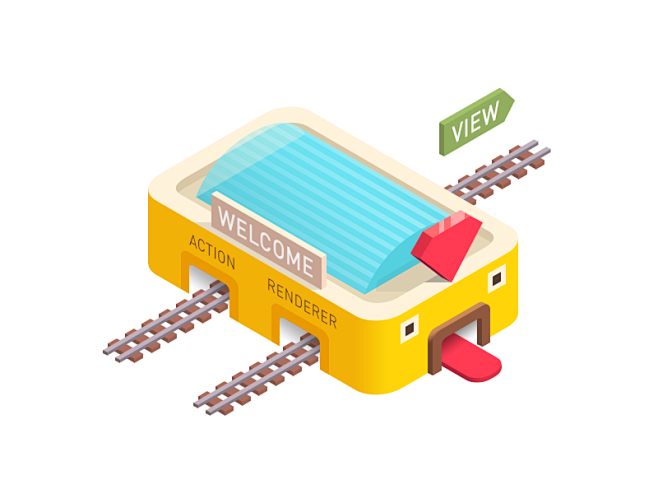 Ruby on Rails立体场景插画#...