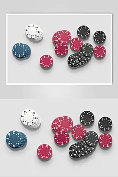 筹码棋子手绘工具素材-众图网