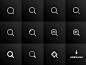 搜索按钮图标icons素材下载 search icons 矢量 psd 放大镜按钮 