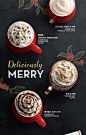 Holiday Overheads on chalkboard w design add Starbucks Coffee Korea