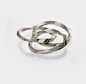 Staking wrap silver ring Trinity Moebius