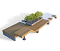 Isolaurbana : Isolaurbana is a socially designed modular seating system that features multiple components. To specify use the individual components within the collection to assemble your own unique layout. Components include planter elements in powder coa