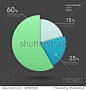 modern vector abstract pie chart infographic elements.can be used for workflow layout, diagram, number options, web design.  illustration ,EPS10