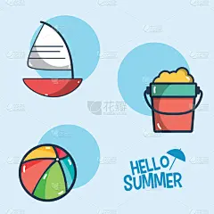 你好,夏天,动画片,国际著名景点,创造力,鸡尾酒,自然,概念,大桶,度假