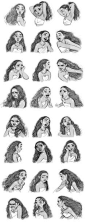 "Moana facial expressions. It was very challenging to make her every expressions and attitudes look like a 14 year old girl. Drawing a girl is always much harder than drawing a male character at least for me."