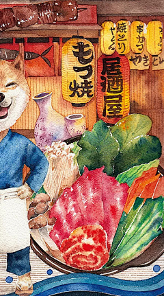 鱼叽采集到食物插画