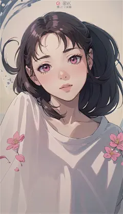 数字艺术漫画风少女插画-众图网