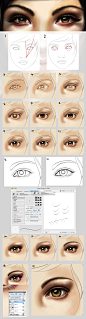 Eye tutorial - an up... - 喵九酱采集到很棒的美术教程 - 花瓣