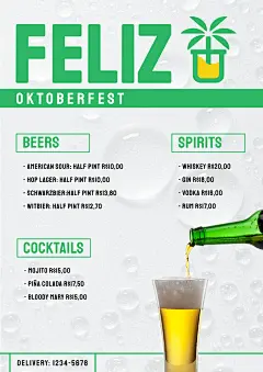 Baverages Shop Beer Price Display Menu