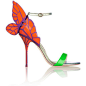 Sophia Webster Chiara neon and iridescent leather sandals