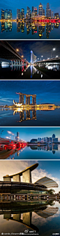 花瓣网：#花瓣爱旅行#【组图：新加坡的倒影】下面的这些照片拍摄于新加坡的莫瑞那湾附近，那些美轮美奂的建筑映在平静的水面，给人一种梦幻般的感觉