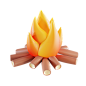 Bonfire 3D Illustration