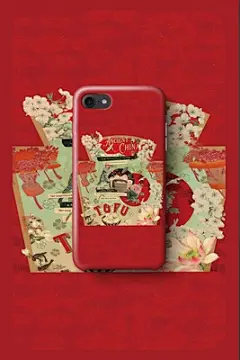 binboshe原创中国风海报手机壳华丽iphone8华为p20小米8全包软壳-淘宝网