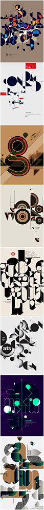 [巧妙的点线面结合] 匈牙利设计师Aron Jancso的字体设计，巧妙的点线面结合，惊艳的绽放！