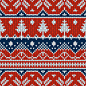Vector seamless ornament on the knitted texture Premium Vector9