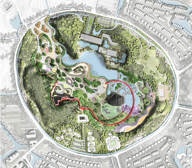 建筑设计素材网---滨水湿地公园-园林景...