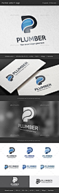Plumber Letter P Logo: 