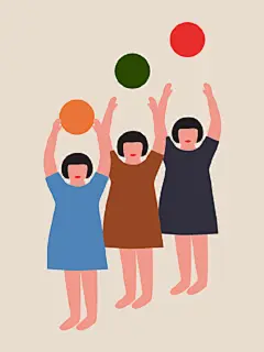 一组扁平风插画设计欣赏，很好看的配色

via：AnnaKövecses ​​​​