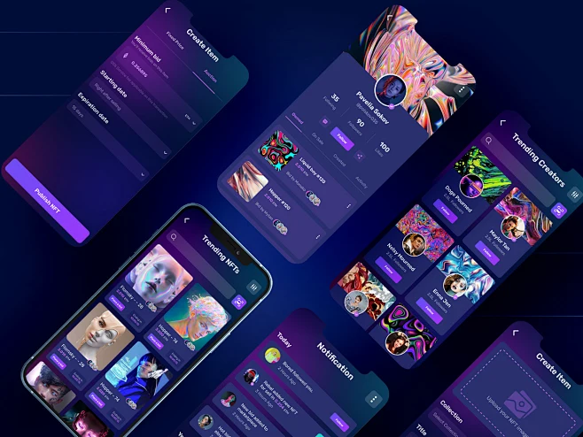 app design nft UI/UX-花瓣网