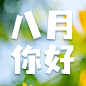 通用8月你好祝福清新公众号次图