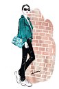 周迅 #街拍#演绎香奈儿CHANEL 2015“巴黎－萨尔茨堡”高级手工坊系列新款外套和手袋#影视##明星##插画#