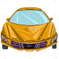 手绘插画风交通工具贴纸-轿车