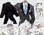 西服 西装 外套 衬衫 衣服布料褶皱
