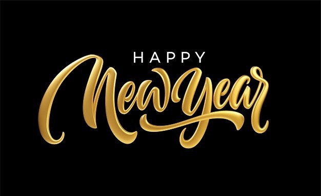 新年快乐英文字母艺术字矢量图素材