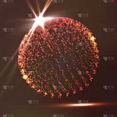 分子键断灯三角丛元素科学技术概念。商务演示的优雅背景。带有飞溅粒子的数组