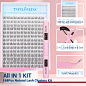 Amazon.com: Natural Lash Extension Kit 168Pcs Lash Clusters Kit Wispy Eyelash Extensions 9-12MM Individual Lashes Extensions with Bond and Seal Lash Glue and Eyelash Extension Tweezers DIY at Home by TNFVLONEINS : Beauty & Personal Care