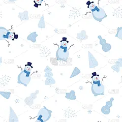 雪,冬天,雪人,四方连续纹样,可爱的,华丽的,纺织品,一月,壁纸,公园