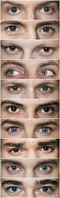 这里是截取自10位欧洲男模的双眼，一眼看下来，最吸引你的是哪一双？（转）
