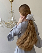 Organza scrunchie idea ! Hairstyle for long hair !