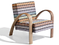 Fabric armchair with removable cover with armrests GRANDMA by MissoniHome