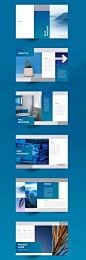 蓝色企业宣传册/业务手册设计模板 