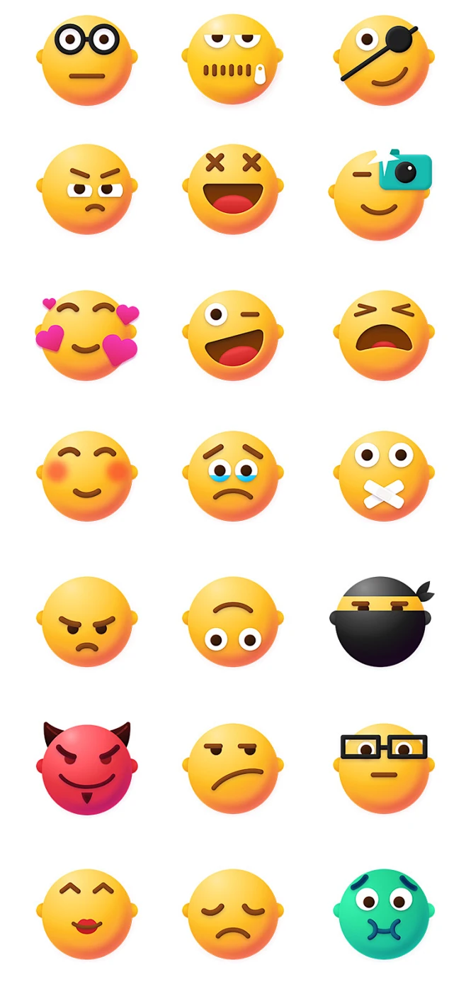 精致一组表情Emoji图标icon元素UI设计素材PNG格式SVG格式素材-淘宝网-花瓣网