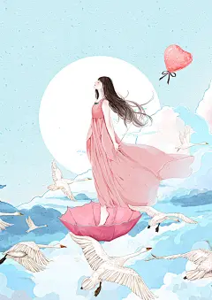 现言·帅气、漂亮 言情插画壁纸 作者：小石头1125