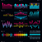 一套音乐均衡器音频波