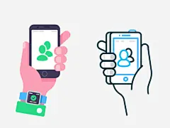 手绘手机图案免抠素材 免费下载 页面网页 平面电商 创意素材 png素材