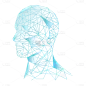 手绘-科技元素-大脑