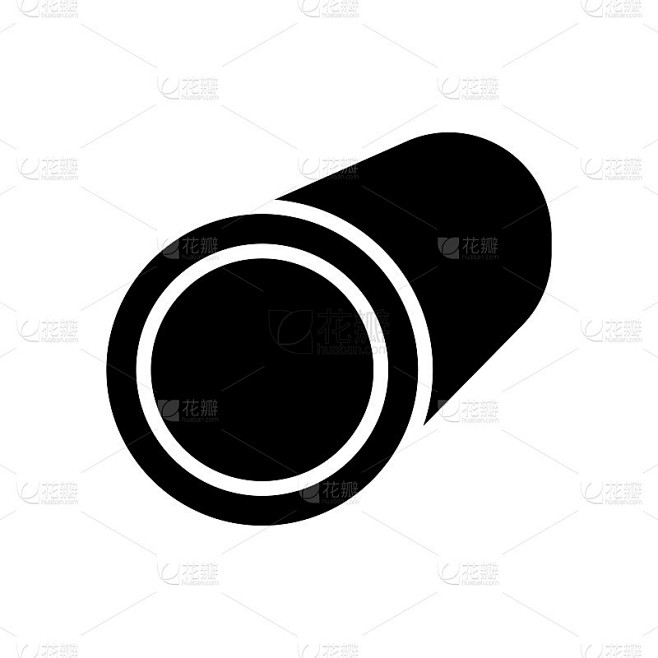 管道金属型材字形图标矢量插图
